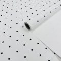 Пленка матовая однотонная Мелкий горошек белый/черный 58см*10м±5% 65мкм