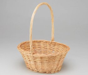 Корзина плетеная (ива), 32*24*13,5*38 см, 1 шт., натур.