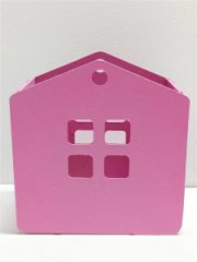 Кашпо Домик розовый (17*17,5*8)