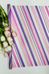 Пленка матовая  Лента трехцветная Сиреневый 58см 10м 50мкм