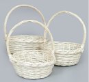 Корзины из ивы 45*15*45, 38*14*40, 32*12*35, 3шт, S. круг, натуральный
