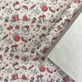 Упаковочная бумага Новогодний подарок красный/черный цв. на коричневом 70см/60гр/10м± 5%