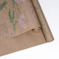 Крафт бумага Лавандацв. салатовый-розовый на коричневом фоне 720мм/60гр/10 м± 5%