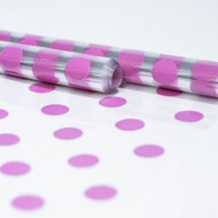 Пленка Горох крупный розовый 70см*10ярд ± 5%