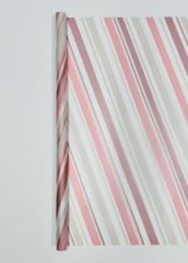 Пленка матовая  Лента трехцветная Бледно-розовый 58см 10м 50мкм