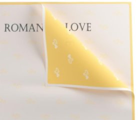 Упаковочный материал Влюбленность, 20 листов, 65мкр. 58cm*58cm, желтый