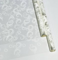 Пленка Завитки белая 70см*10ярд ± 5%