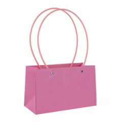Сумка с пластиковыми ручками 22*10*13.5cm, цв. матовый розовый