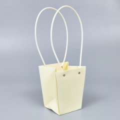 Сумка с пластиковыми ручками 13*9,5*15,5 cm айвори
