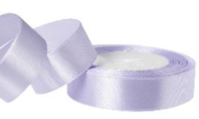Лента атласная 2,5/25 бело-сиреневый