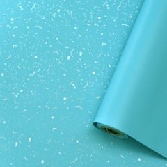 Пленка матовая Крапление цв.нежно голубой/серебро 50мкм 580мм 10м±5%