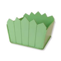 Декоративное кашпо Забор весенняя зелень (125*125*140)