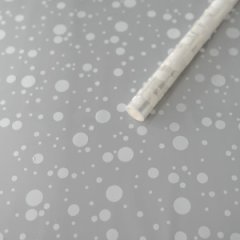 Пленка прозрачная двухцветная Конфетти белый 70см*200гр ± 5%