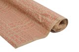 Бумага Эко-крафт Буквы красный 70см*5 ярд ± 5%
