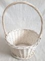 Корзина плетеная (ива), 25*25*13*35 см, 1 шт., белый