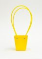 Сумка-трапеция с пластиковыми ручками 9*6,5*10cm, цв. матовый желтый