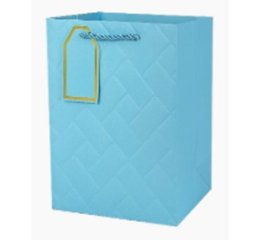 Пакет подарочный Престиж, 32*26*12см, голубой