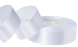 Лента атласная 2,5/25 белый