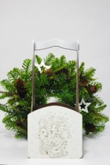 Декоративный ящик квадратный 140*125*h300 Сани коричневый