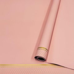 Пленка матовая однотонная Стиль королевско розовый/золото 58см*10м±5% 65мкм