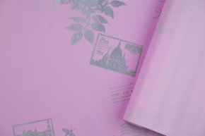 Пленка матовая двухст.с рисунком пурпурное утро/роза серебро 58см*10м*50микр