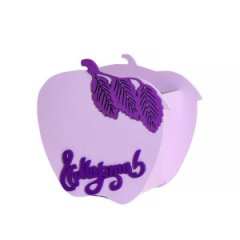 Кашпо Яблоко С 8 Марта! Пастельно-розовый