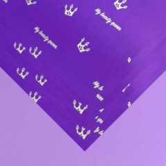 Пленка матовая двухсторонняя Королева яр.-фиолет/лавандовая 10 листов 58*58 50мкр