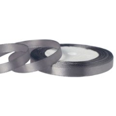 Лента атласная 1/25 серый