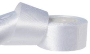 Лента атласная 3,8/25 белый