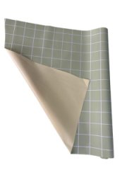 Пленка матовая двухсторонняя Клетка олива/сливочно-желтый 58см*10м±5% 65мкм