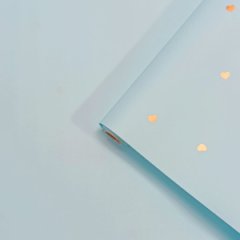 Пленка матовая двухсторонняя Романтика светлая-лазурь 58см*10м±5% 65мкр