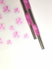 Пленка Сердца розовая 70см*10ярд ± 5%