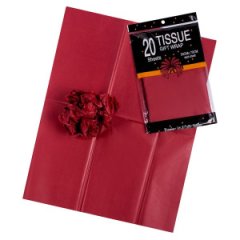 Тишью Бумага, 20  листов в упаковке, 30 грамм, 50cmx66cm, цв. винный