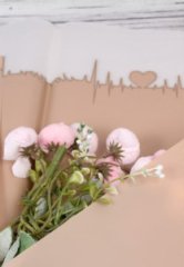 Набор пленки Сердечки 58*58см/10л бежевый