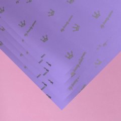 Пленка матовая двухсторонняя Королева лаванда/розовая пастель 10 листов 58*58 50мкр