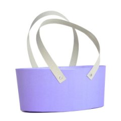 Коробка сумка Овал с 2 ручками светло-фиолетовый