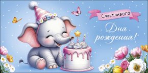 Конверт для денег Счастливого Дня Рождения 0322.154