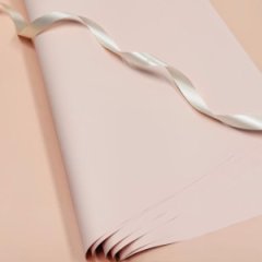 Пленка матовая двухсторонняя королевско розовый/пудра 10 листов 58*58 65мкр