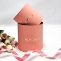 Коробки круглые набор без крышек из 2х (13*13/16*16) розовый с тиснением С 8 Марта