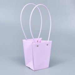 Сумка с пластиковыми ручками 13*9,5*15,5 cm нежно-сиреневый