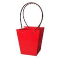 Сумка-трапеция с пластиковыми ручками 17*11.5*20cm, цв. Красный