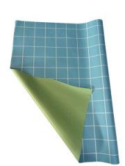 Пленка матовая двухсторонняя Клетка голубой/олива 58см*10м±5% 65мкм