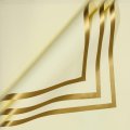 Пленка матовая Рамка золотая/сливочно-желтый 20 листов 58*58см 65мкм