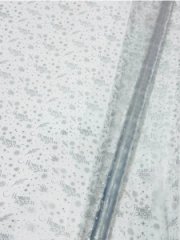 Пленка прозрачная С Новым Годом веточки серебро 40мкм/70см/200гр ± 5%