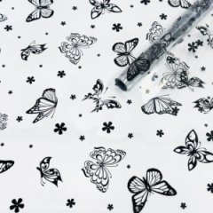 Пленка Летящие Бабочки черный 70см*200гр ± 5%