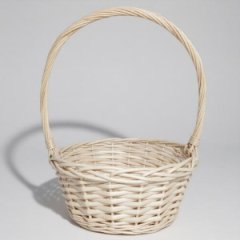 Корзина из ивы 25*25*10/30, круг, натуральный