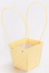 Пакет подарочный тисненый, 13*9.5*15.5 см молочно-кремовый