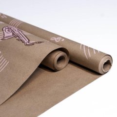 Крафт бумага Музыкацв. коричневый-розовый на коричневом фоне 720/8,5 м