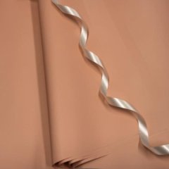 Пленка матовая однотонная двухсторонняя розовая беж 10 листов 58*58 65мкм