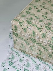 Пленка прозрачная с рисунком ЕлочкиНГ зеленая 40мкм/70см/200гр ± 5%